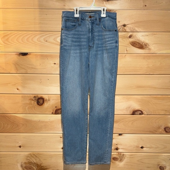 Madewell Light Blue Denim Classic Straight Jeans Size 25 - Picture 2 of 10